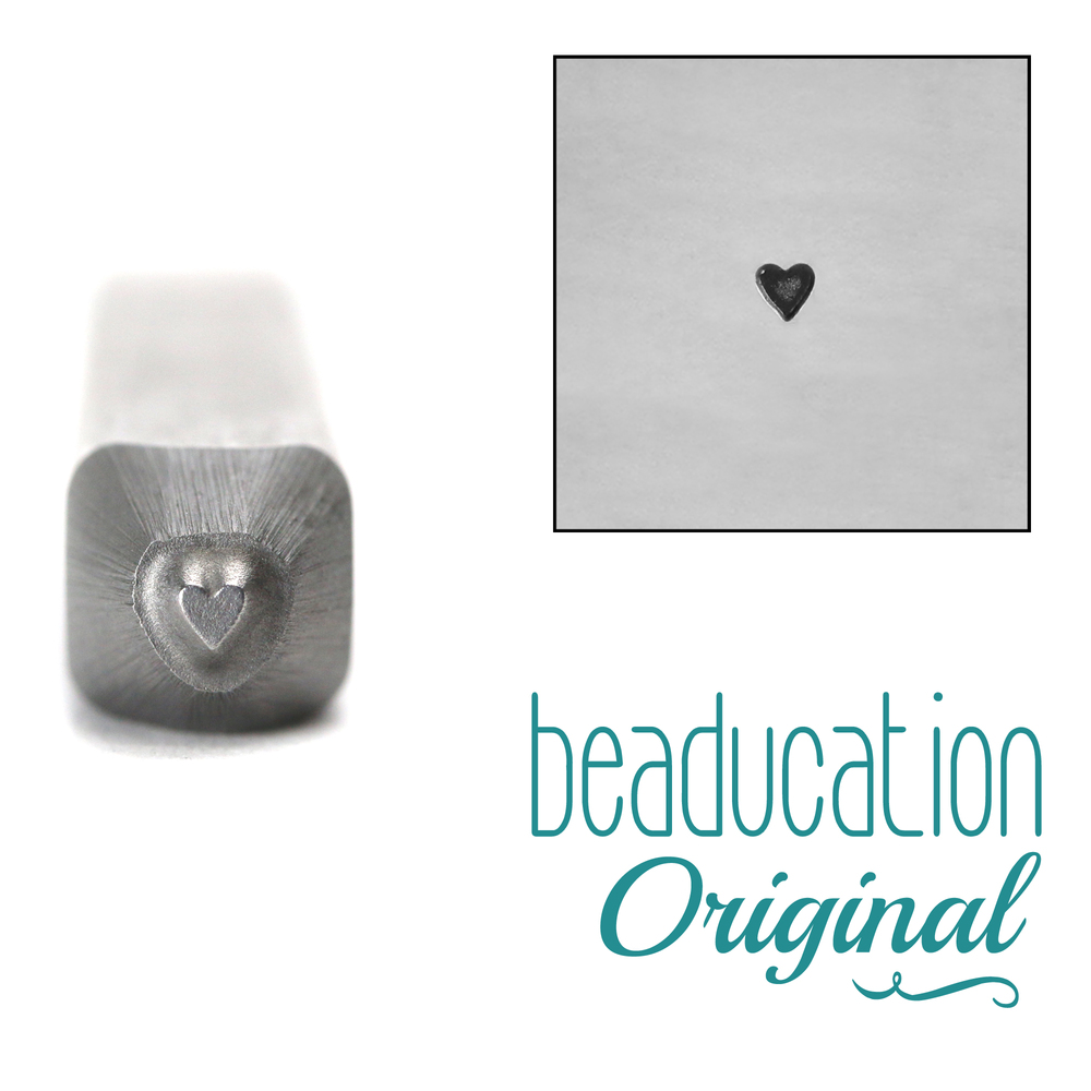 Metal Stamping Tools Solid Tall Heart Design Stamp, 1.7mm - Beaducation Original
